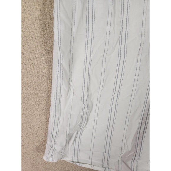 Kirra Shirt Womens Medium M Button Up Pockets Striped Collared Cotton White - Picture 12 of 13